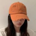 Baseball Cap for Women New Spring and Summer Hop Versatile Soft Top Curved Brim Retro Personality Make Old Ripped Peaked Cap for Men. 