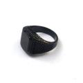 Metal Finger Ring for Men - Black. 