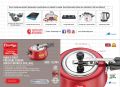 Prestige India Pressure Cooker Nakshatra Cute Red Duo 5liter Induction Bottom (10766).
