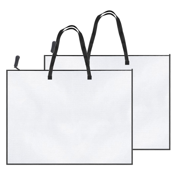 2 Pack 19X25 Inches Art Portfolio Case, Portfolio Folder for Artwork, Posters Storage Bag with Zipper and Handle Folder Easy Install Easy to Use
