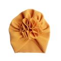 Big Flower Baby Turban Soft Solid Color Kids Newborn Bonnet Cap Beanie Headwraps. 