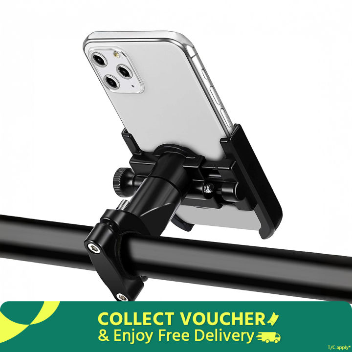C1 Motorcycle & Bicycle Mobile Phone Holder 360 Degree Rotating Aluminum Alloy Adjustable Mobile Holder Phone Mount - bike holder