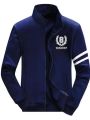 Blue Stylish Full Seleve Printed Jacket For Man.