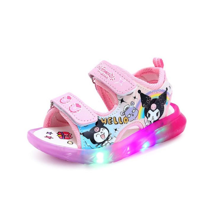Kuromi%20Baby%20Girls'%20Sandals%20Summer%20Children's%20Cartoon%20Princess%20Shoes%20Little%20Girl's%20Led%20Lighted%20Shoes%20Korean%20Style%20Cute%20Sandals%20-%20Image%206
