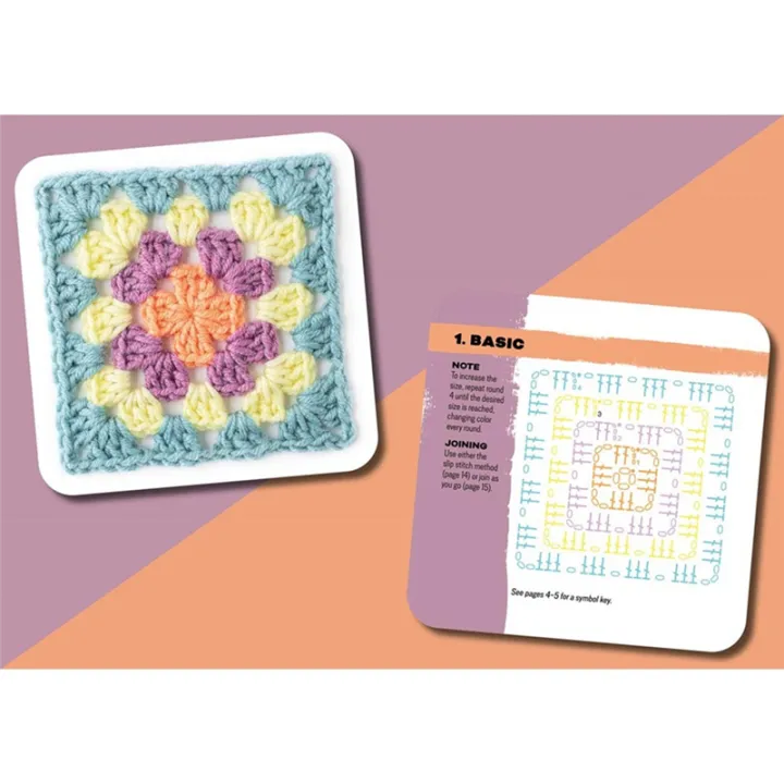 50PCS%20Mix%20&%20Matchs%20Design%20the%20Granny%20Square%20Card%20Decks,Knitting%20Kit%20-%20Image%208