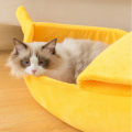 Banana Cat Bed House Funny Cute Cozy Cat Mat Beds Warm Durable Portable Pet Basket Kennel Dog Cushion Cat Supplies Multicolor. 