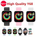 High Quality New Y68 Smartwatch 1.44 inch Screen Women Men Bluetooth Fitness Smart Watch Pedometer DIY Wallpaper Fitpro Version. 