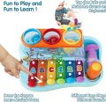 HOLA Three color ball wisdom Xylophone ,Hammering Pounding Toys Educational Ball Pound and Tap Bench Toy Xylophone.