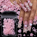 Mixed Design 3D Resin Nail Art Decorations Charms Kawaii Accessories Camellia Butterfly Heart Manicure Part.