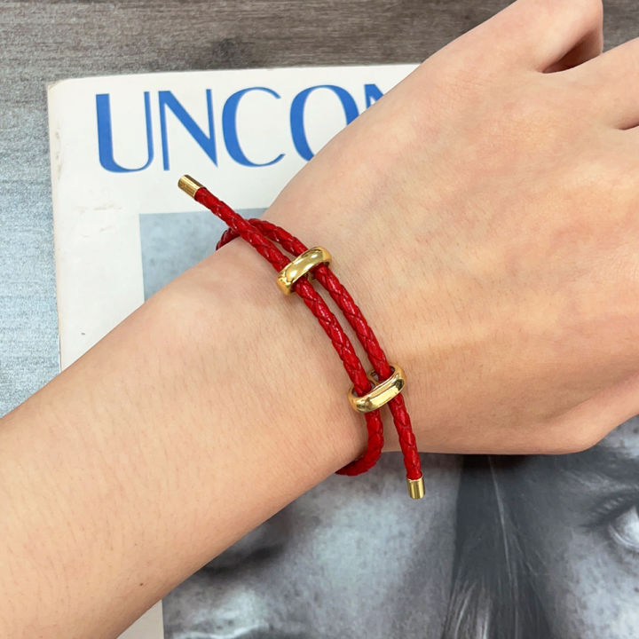 3MM%20Vintage%20Texture%20Leather%20Waxed%20Cord%20Women%20Jewelry%20for%20Men%20Bracelets%20Luxury%20Gold%20Plated%20Copper%20Adjustable%20Black/Red%20Bangles%20-%20Image%204