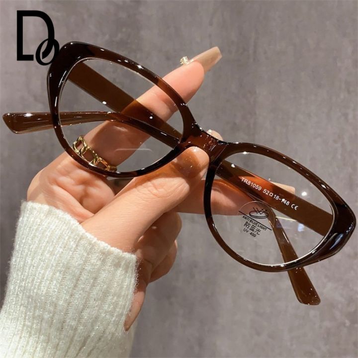 Retro Cat-eye Black Frame Glasses, Myopia 0-400 Fashion Glasses for Women Anti-blue Light Glasses, Computer Anti-radiation Glasses,Unisex Comfort
