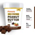 Pintola HIGH Protein Peanut Butter (Dark Chocolate) (Creamy, 1kg) | 30% Protein | High Fibre | NO Salt. 