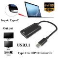 【Sell-Well】 USB-C C to Female Adapter / 1080P HD Audio Video Cable Adapter / USB 3.1 TV HDMI For MHL Android Phone.