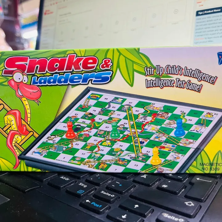 7"%20Small%20Magnetic%20Snake%20And%20Ladder%20Board%20Game%20-%20Image%204