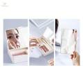 Vanity Mirror Desktop Organizer Box Cosmetics Storage Box for Desk Hotel. 