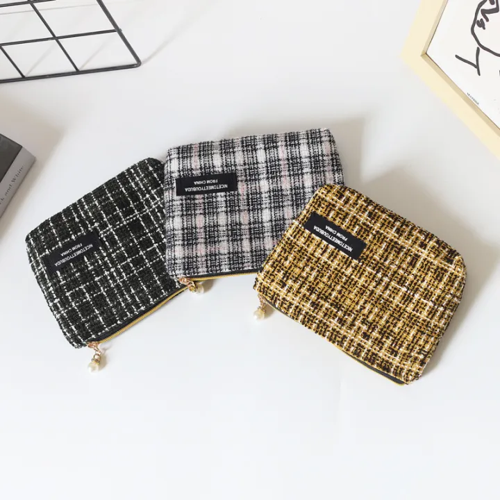 Little%20Fragrance%20Houndstooth%20Coin%20Purse%20Female%20Cute%20Mini%20Bag%20Student%20Coin%20Transportation%20Card%20Hand%20Holding%20Makeup%20Storage%20Bag%20-%20Image%203
