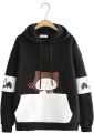 New Design Women Cute Cat Printed Cotton Hoodie For Winter. 