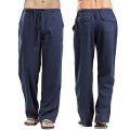 Men'S Linen Trousers  Fashionable And Simple Linen Casual Loose Pants High Quality All-Match Trendycket Trousers. 