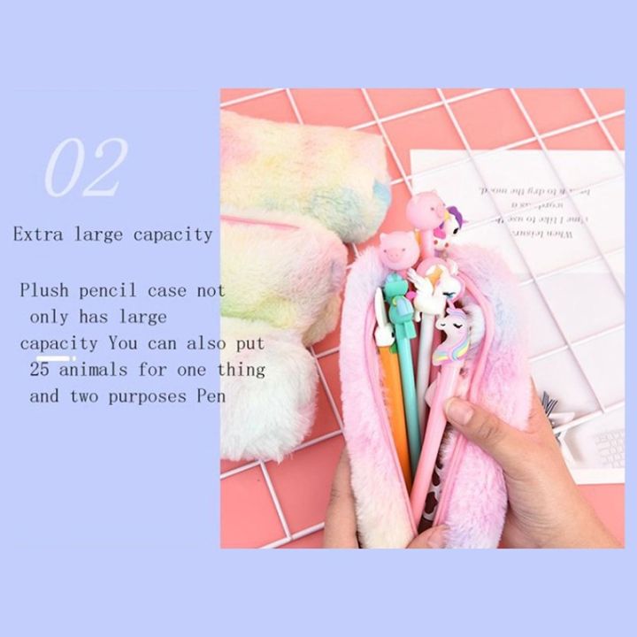 Fluffy%20Soft%20Rainbow%20Pencil%20Case%20Cute%20Novelty%20Gradient%20Faux%20Fur%20Pen%20Pouch%20Stationery%20Creative%20Plush%20Holder%20Pouch%20Simple%20Storage%20Bag%20-%20Image%208