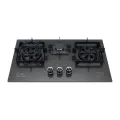 Gazi Smiss GH-8301M Three-Burner Gas Stove –Energy Saving, Marvel Top, Auto Ignition, Brass Burner Cap, Blue Flame, NG/LPG Gas Compatible.. 
