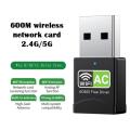 Dual Band USB wifi 600Mbps Adapter AC600 2.4GHz 5GHz WiFi PC Mini Computer Network Card Receiver 802.11b/n/g/ac. 