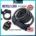 Keyless Bike Anti Theft Chain Lock Foldable Mini Cycle Folding Lock Security Steel Lock Bike Motorcycle Bicycle Password Tala Lock.