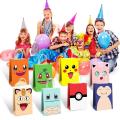 8Pcs Pokemon Birthday Party Decorations Gift Bags Paper Candy Bags Treat Tote Bag for Baby Shower Kids Birthday Party Supplies MuXiaRe. 