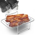 LKPCIGCXM Air Fryer Rack for Dual Basket,Air Fryer Accessory Multi-Layer Rack,for Ninja Foodi DZ201 DZ40 Double Basket Air Fryer. 