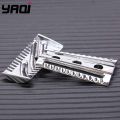 YAQI Top Aggressive Chrome Color Double-edged Mens Slant Safety Razor Head Replacement Accessory. 