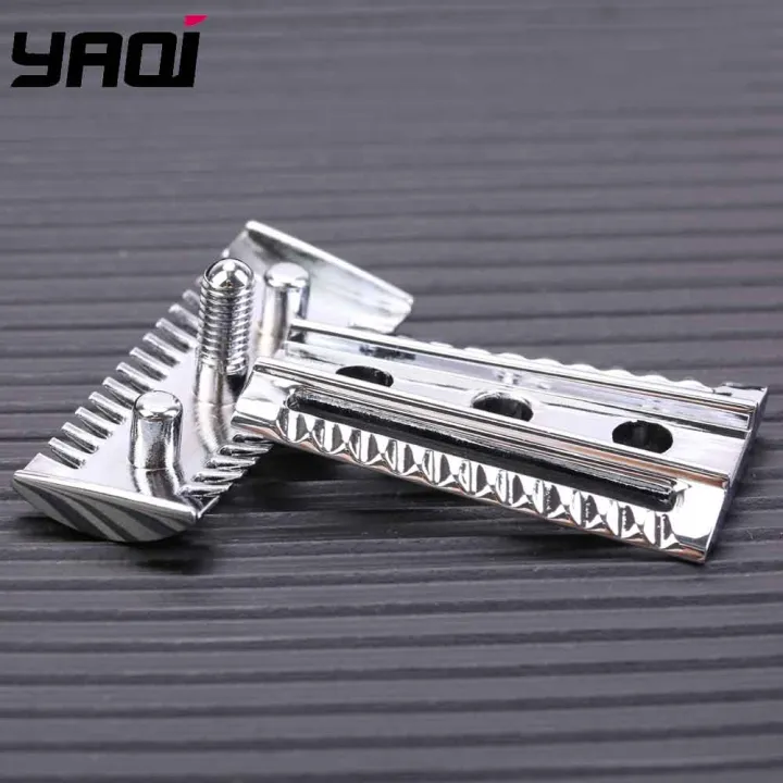 YAQI%20Top%20Aggressive%20Chrome%20Color%20Double-edged%20Mens%20Slant%20Safety%20Razor%20Head%20Replacement%20Accessory%20-%20Image%205