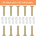 80 Pieces Shear Pins and Cotter Pins 738-04124 and 714-04040 Replacement Shear Pin and Bow Tie Lock Cotter. 