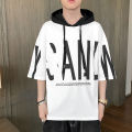 Summer 2022 New Hooded Sweatshirt Short Sleeve T-Shirt Men's Hoodie Student Korean Version Casual Trend Clothes Men.