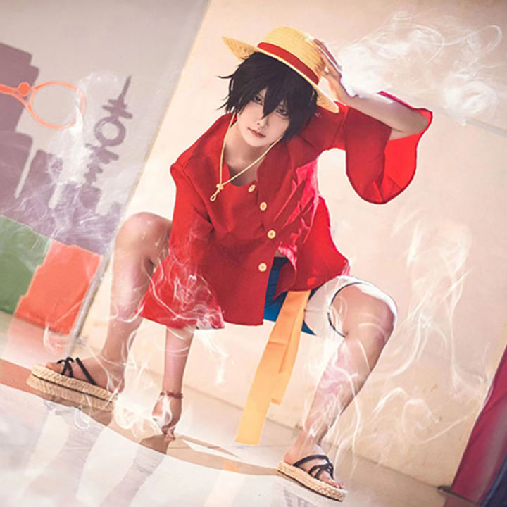 Anime%20One%20Piece%20Cosplay%20Costume%20Straw%20Hat%20Boy%20Country%20Monkey%20D.%20Luffy%20Clothes%20Christmas%20Party%20Carnival%20Adult%20Kids%20Shorts%20Kimono%20-%20Image%203
