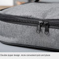 Bento Box Bag Double Zipper Rectangle Portable Thermal Lunch Box Pouch.