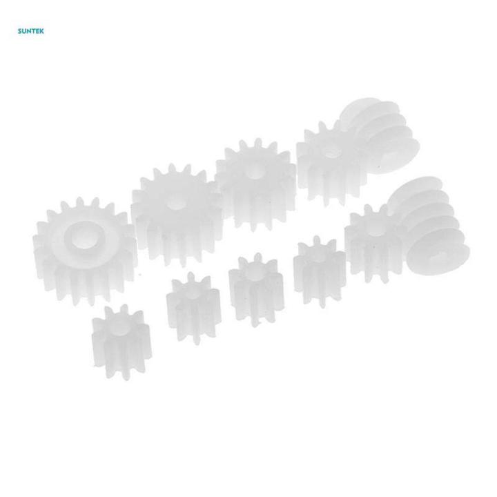 5x11 Pieces/Set Assorted Plastic Gears Worm Car Toy Models Parts Accessories