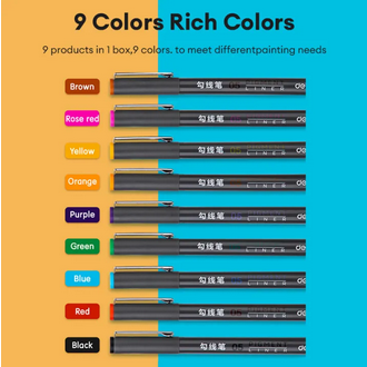 Deli%20S572%20Fine%20Liner%20Water%20Color%20Pen%200.5mm%209Pcs%20Multicolor%20-%20Image%202