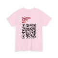 Wanna Date Me QR Code Men Women Unisex Funny Cotton T-shirt Luxury Brand Fashion Big Size Top Casual Short Sleeve Classic Tee. 