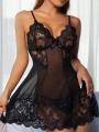 Lingerie For Woman Transparent ual Clothing Babydoll Lace Teddy Dress Underwear Nightdress Sleepwear. 