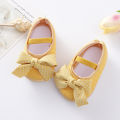 2022 New Princess 0-3-6-10 INS Baby Bow Single Soft Sole Walking Shoes. 