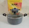 Kiam Marble Coated Casserole With Glass Lid 24CM IB (Induction bottom). 