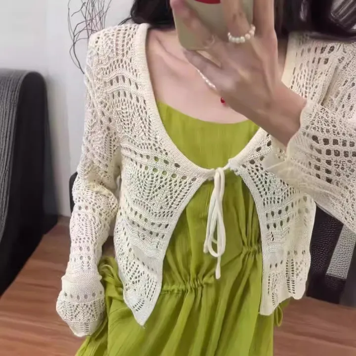 South%20Korea%202024%20Summer%20New%20All-Matching%20Hollow%20Crocheted%20Flower%20Linen%20Knitwear%20Lace-up%20Long%20Sleeve%20Cardigan%20Shawl%20for%20Women%20-%20Image%203