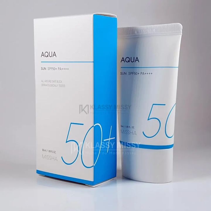 50 ml MISSHA AQUA Sun SPF50+ PA++++ Sunscreen International Korean product used for male female