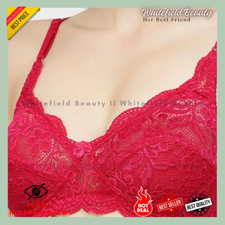 Fancy%20Lace%20Bridal%20Double%20Layered%20Non%20Padded%20&%20Non-Wired%20Seamed%20Medium%20Coverage%20Bra%20Ful%20Net%20Premium%20Bra%20-%20Image%203