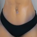 Faux Belly Ring Snake Belly Piercing Clip on Umbilical Navel Belly Button Cartilage Clip on Earrings Body Jewelry.