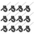 Aluminium Rivet Dugout Plastic J Shape Hook Tail Deck Elastic Rope Hanging Buckle Set. 