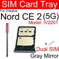 Sim Tray SD Card Tray Holder Card Compatible with OnePlus Nord 2 Nord N10 N20 N100 N200 N300 Nord CE CE2 5G With Sim Ejector Pin Replacement Part. 