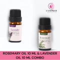 Lavender - Rosemary Essential Oil Combo - 10 ml Each. 