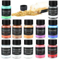 Metallic Pigment Powder Fine Real Mica Powder Pigment Metal Color Dye for Epoxy Resin Slime Soap Candle Paint Nail DIY Craft 10g.
