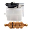 BRADOO- 1Pcs RC 02004 Fuel Tank for HSP 1:10 Nitro On-Road Car Buggy Truck & 1Pcs Upgrade Aluminum Alloy 1/10 Fuel Filter Spare Parts for HSP RC Engine Nitro. 