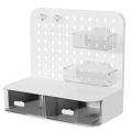 Hook Drawer Type Hole Board Small Card Stand Display Desktop Idol Storage Box Desk Stationery Organization Storage,A. 